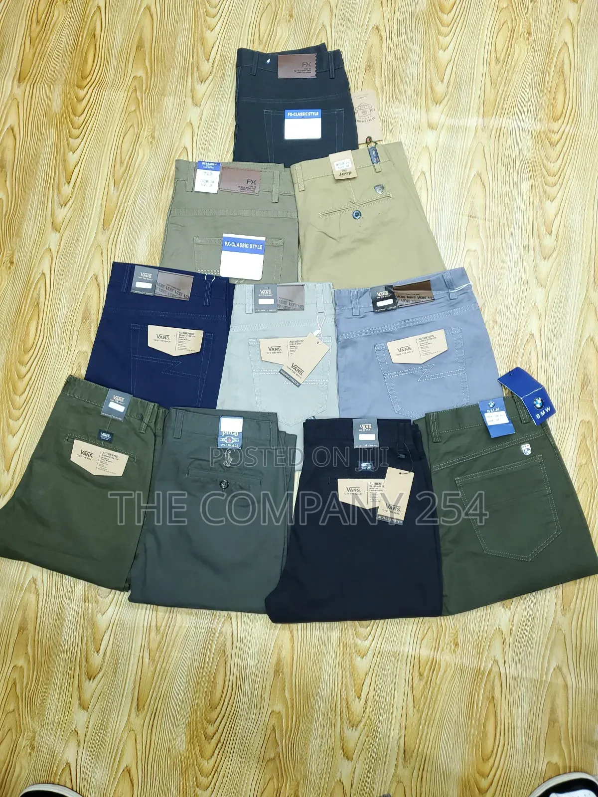 Quality Plain Straight Casual Mens Hard Khaki Trousers