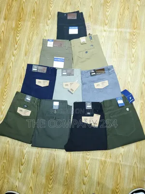 Quality Plain Straight Casual Mens Hard Khaki Trousers