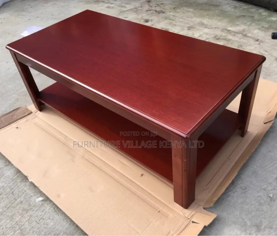 Office Table: Office Waiting Area Centre Table in Mahogany