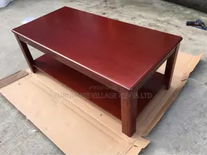 Office Table: Office Waiting Area Centre Table in Mahogany