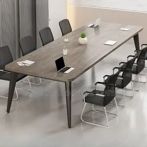 Office Table: Rectangular Office 2-Meters Meeting Wood Table