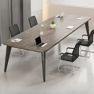 Office Table:Classic Wooden 2-Meter Meeting Table With Stand