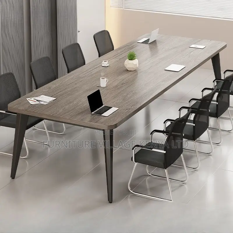Office Table:Classic Wooden 2-Meter Meeting Table With Stand