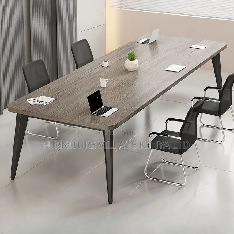 Office Table:Classic Wooden 2-Meter Meeting Table With Stand