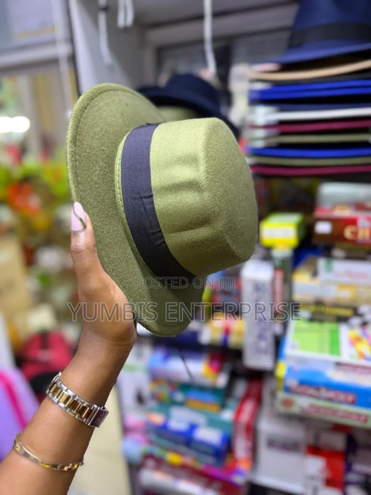 Jungle Green Flat Top Fedora Hats
