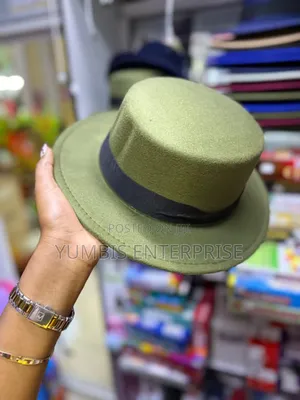 Jungle Green Flat Top Fedora Hats