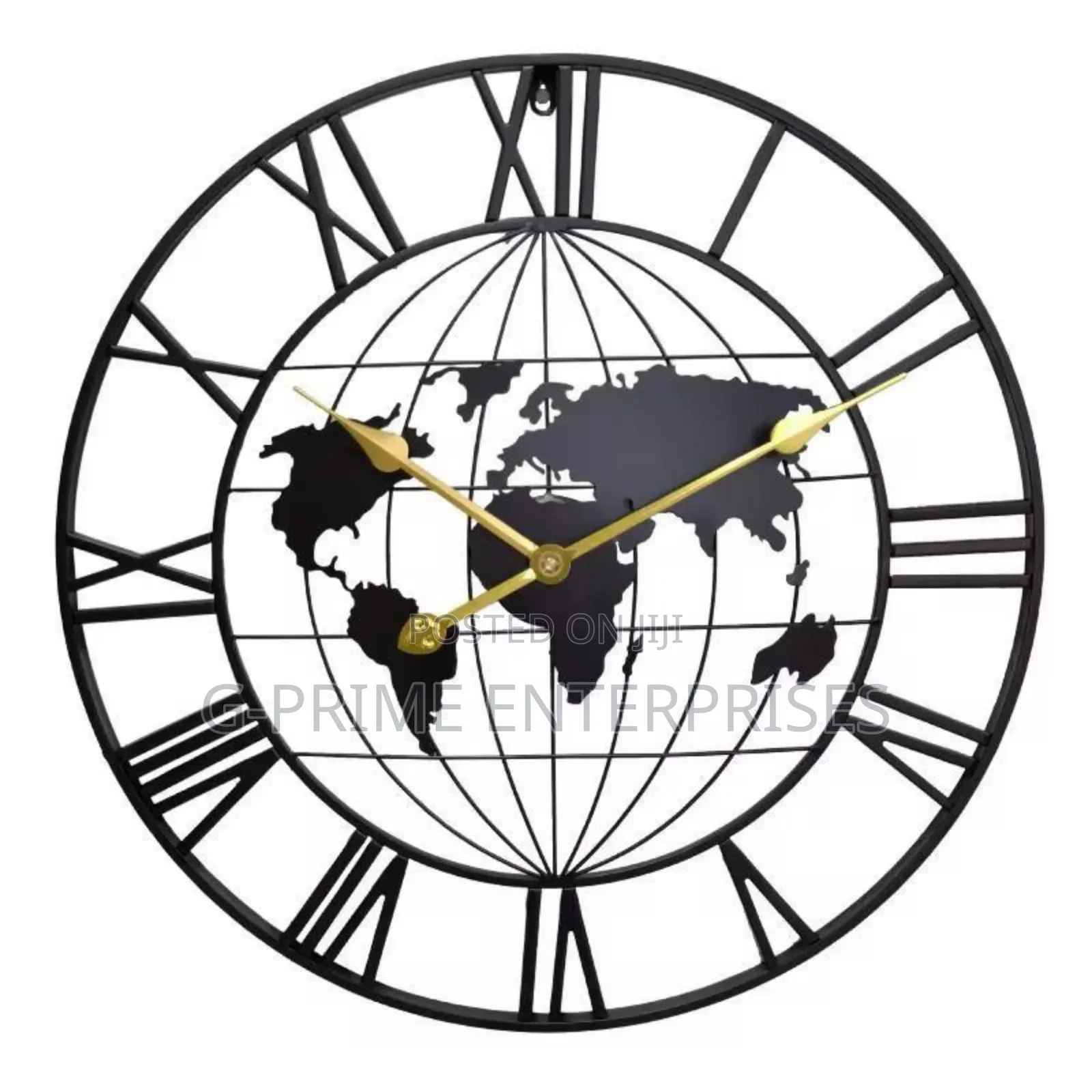 Large World Map Clock