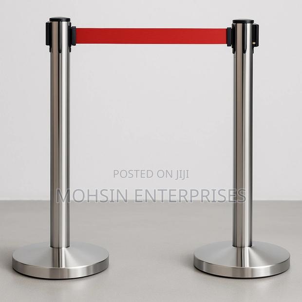 Bank Hall Queue Stand With Belt, Multiple Colors Available
