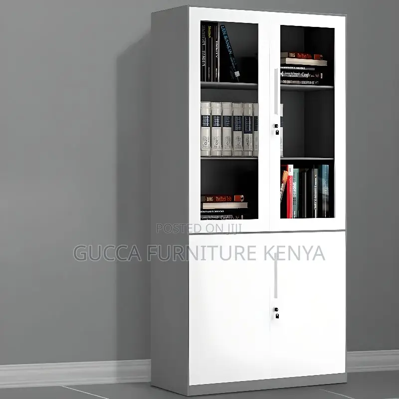 Cabinets: Modern Steel File Storage Unit With Locking Doors