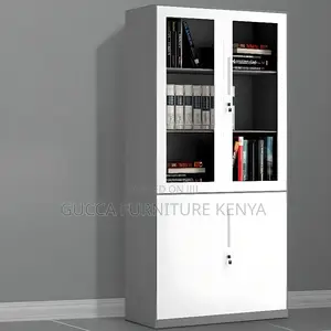 Cabinets: Modern Steel File Storage Unit With Locking Doors
