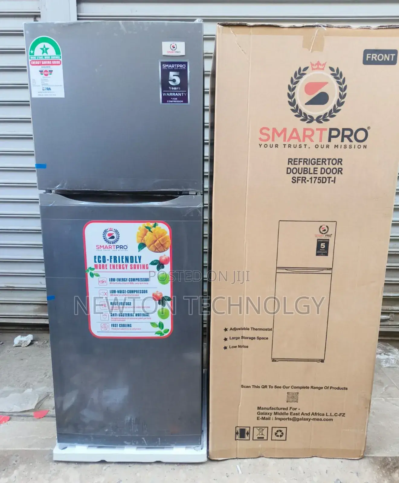 Smart Pro Double Door Refrigerator, 138l - Silver