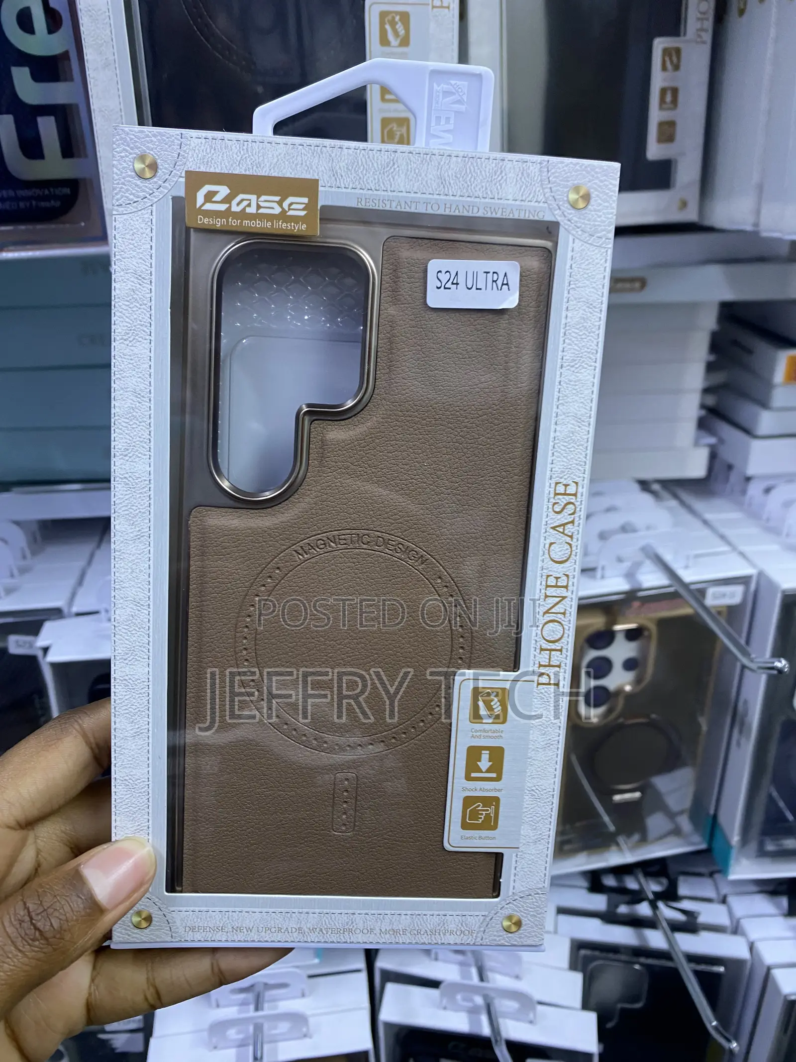 Faux Samsung Galaxy S24 Ultra Magsafe Leather Phone Case