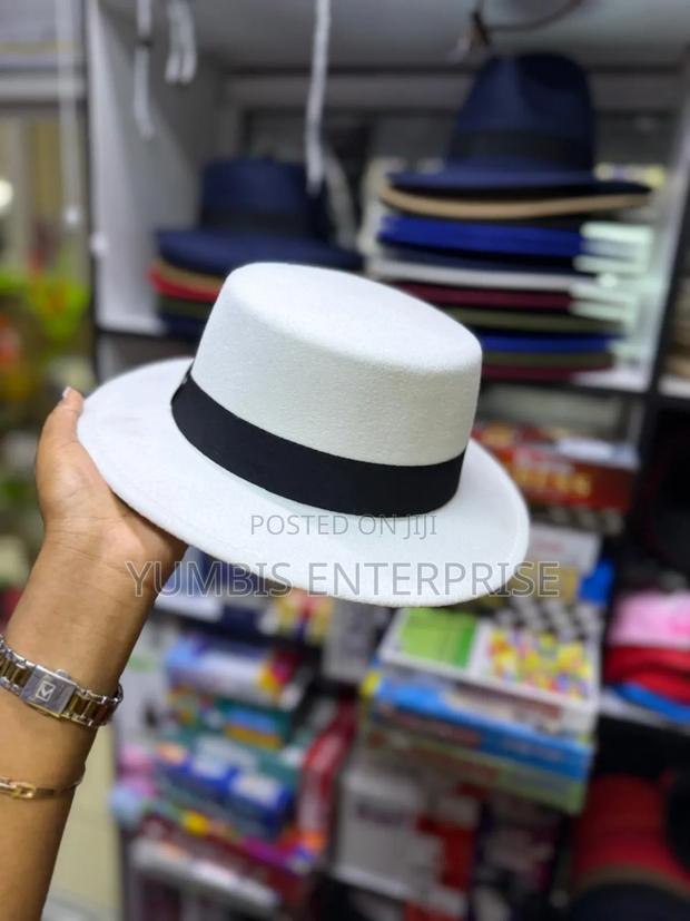 White Round Tops Fedora Hats Available
