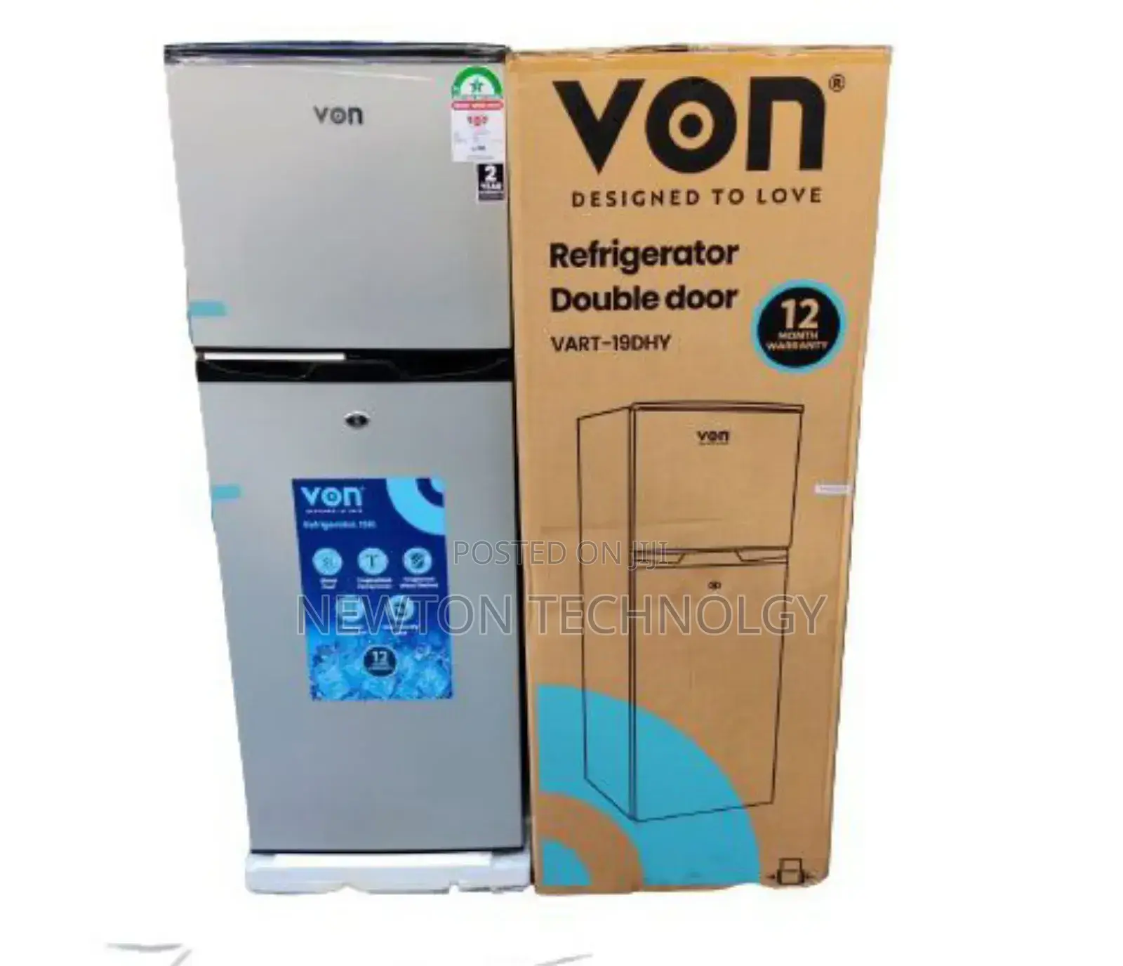 Von 136 Litres Double Door Refrigerator