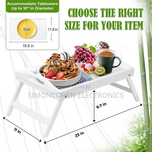 Multipurpose Foldable Bamboo Tray - thumbnail 3