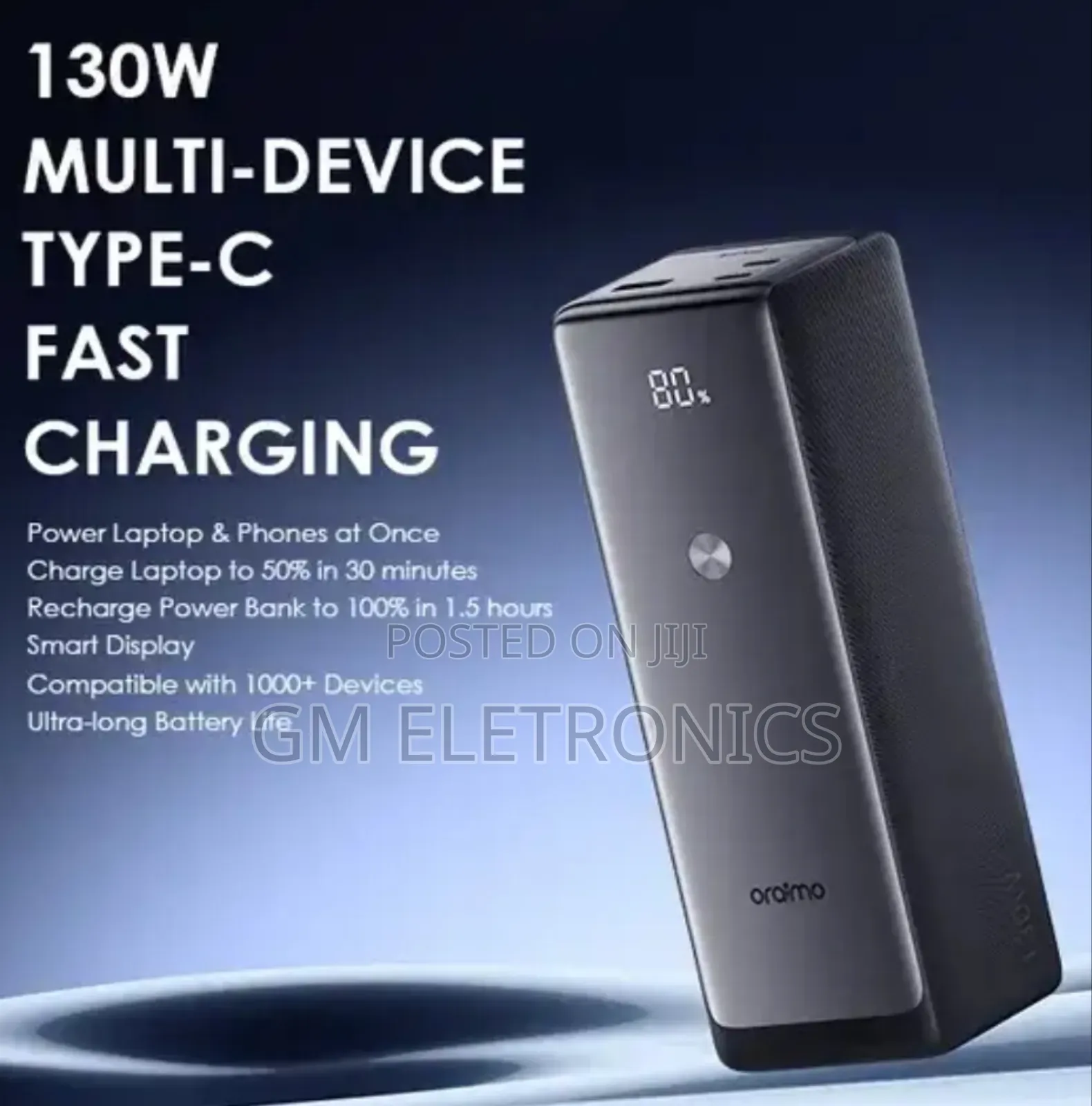 27600mah Super-Fast(130w)Powerbank for Smartphone Laptops