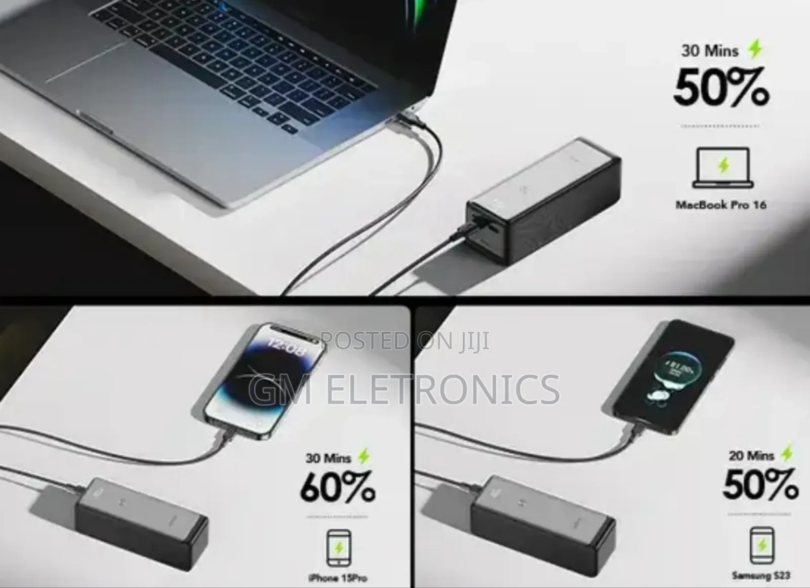 27600mah Super-Fast(130w)Powerbank for Smartphone Laptops