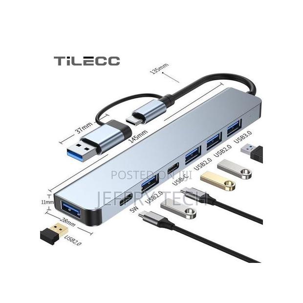 Tilecc 7in1 Usb Type C Hub Multi Port Splitter Dock Station - main view