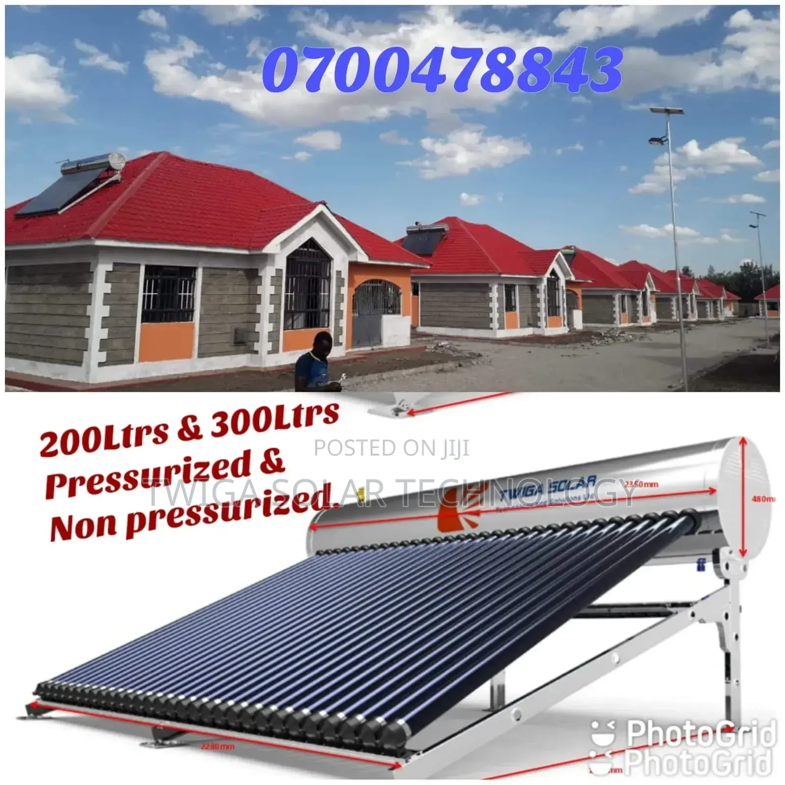 200 Litres Stainless Steel Solar Water Heaters