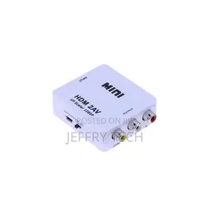 Hdmi-Compatible to Av Scaler Adapter Hd Video Composite Con