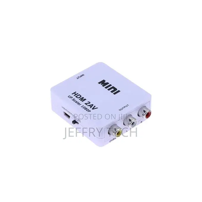 Hdmi-Compatible to Av Scaler Adapter Hd Video Composite Con