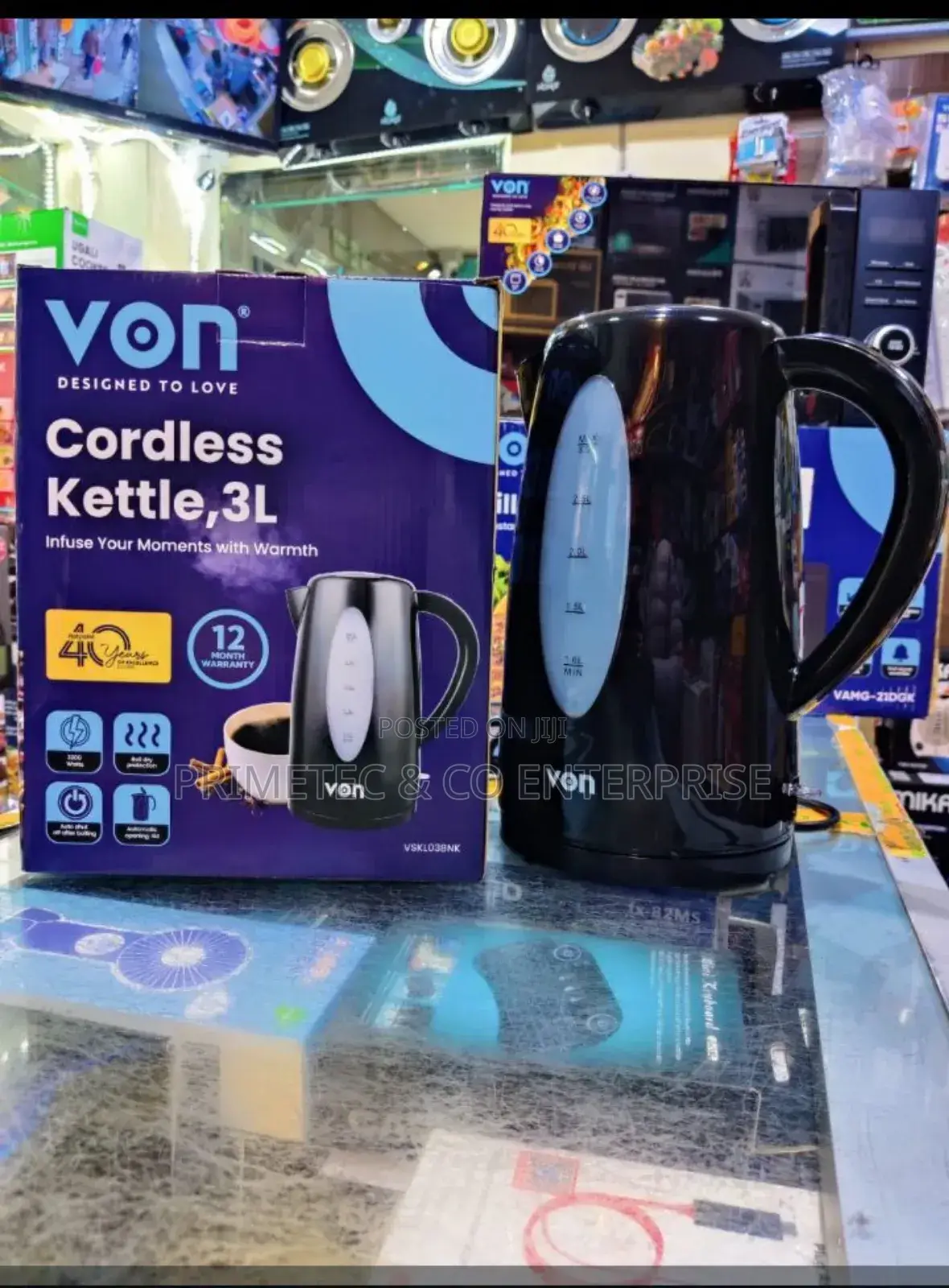 *Von 3litres Cordless Kettle