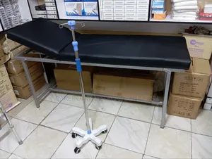 Examination Couch and Drip Stand