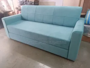 3-Seater Contemporary Aqua Sofa
