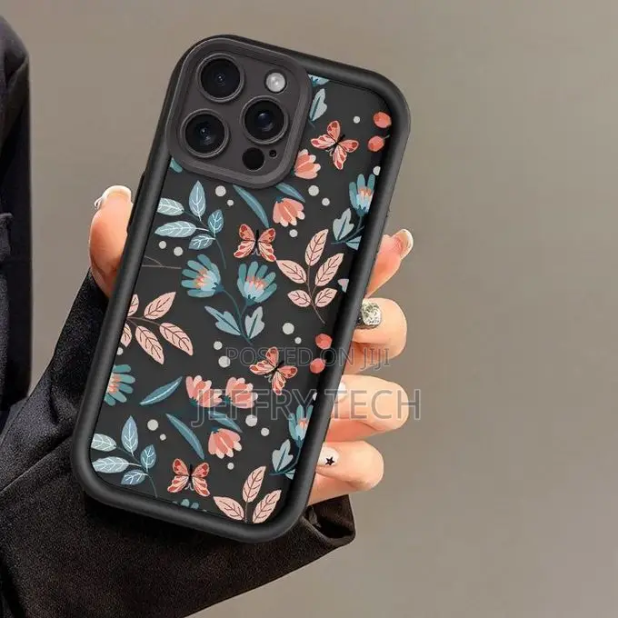 iPhone 16 Pro Case Shockproof Silicone Soft Tpu Small Flower