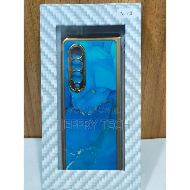 Marble Case WTH Screen Protector for Samsung Galaxy Z Fold 3 - thumbnail 2