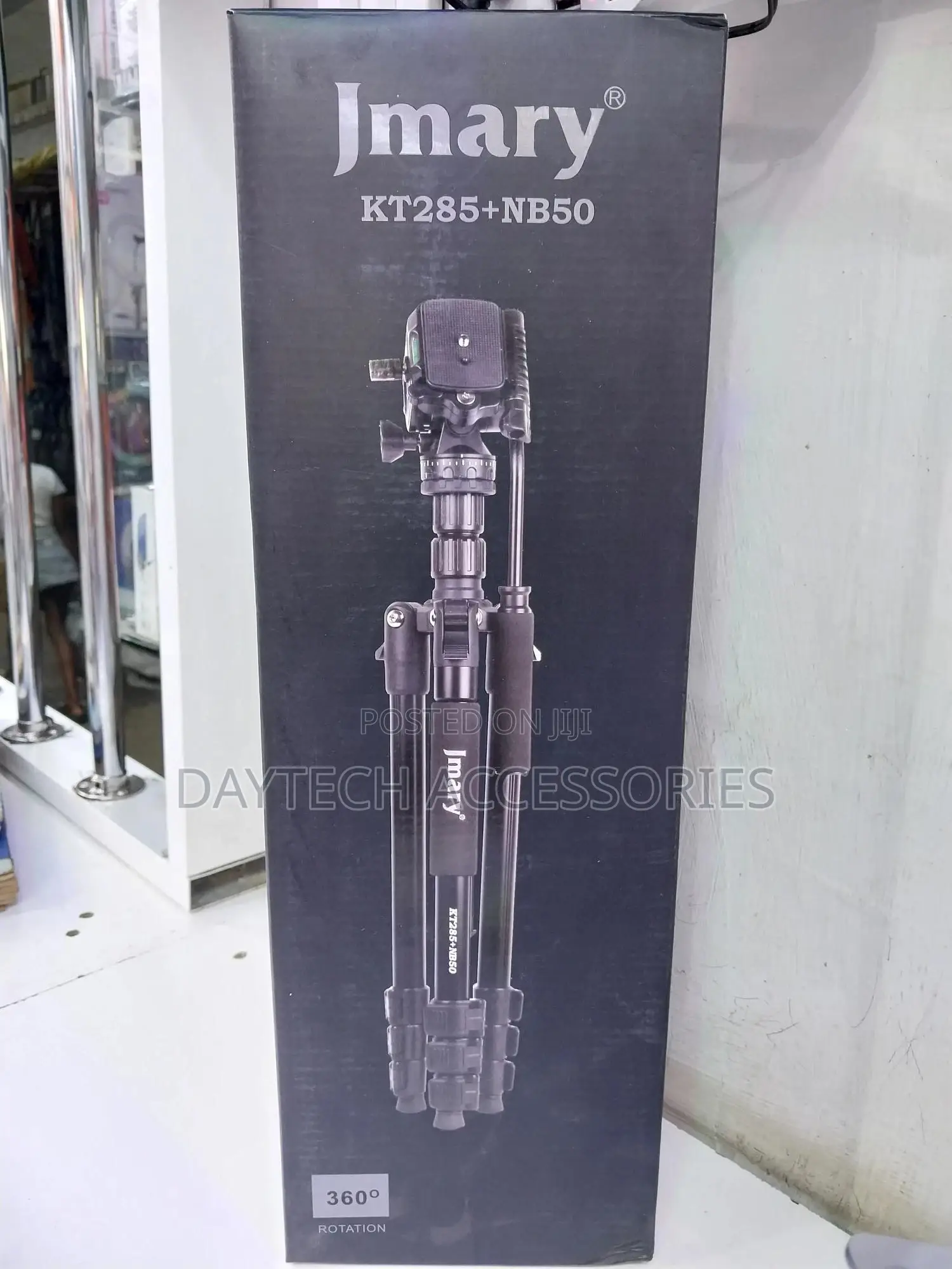 Jmary Kt285+Nb50 Extendable Height Tripod Stand - Black