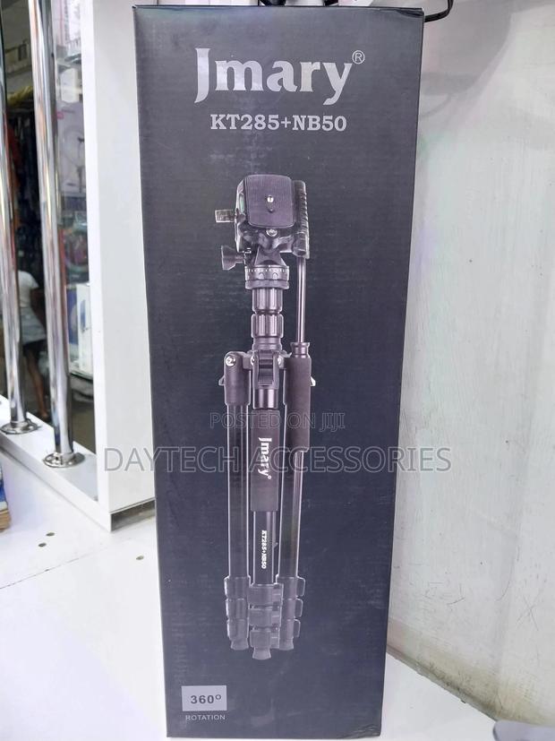 Jmary Kt285+Nb50 Extendable Height Tripod Stand - Black