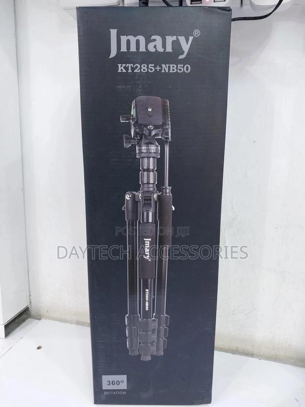 Jmary Kt285+Nb50 Extendable Height Tripod Stand - Black - thumbnail 2