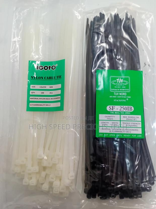 Cable Ties 250mm 10" (White Black)