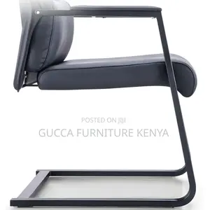 Office Chair:Modern No Wheels Desk Chair Faux Leather
