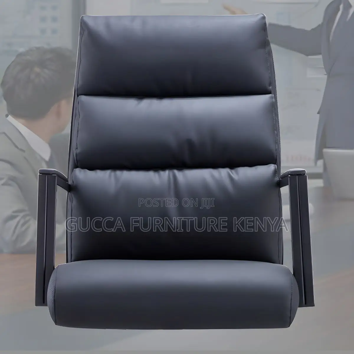 Office Chair:Modern No Wheels Desk Chair Faux Leather