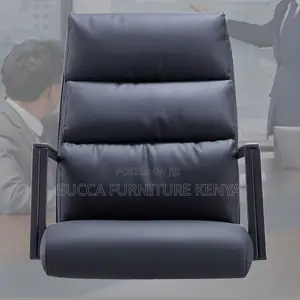 Office Chair:Modern No Wheels Desk Chair Faux Leather