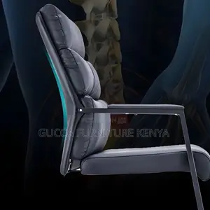Office Chair:Modern No Wheels Desk Chair Faux Leather
