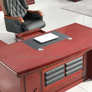 Office Desk: Spacious 160cm Executive Office Table -Mahogany