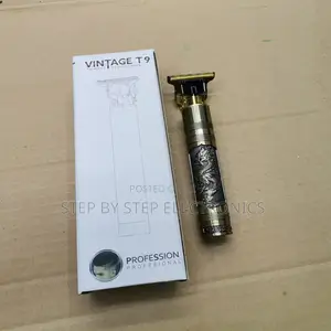 Long Battery Life Vintage T9 Metallic Gold Hair Trimmer
