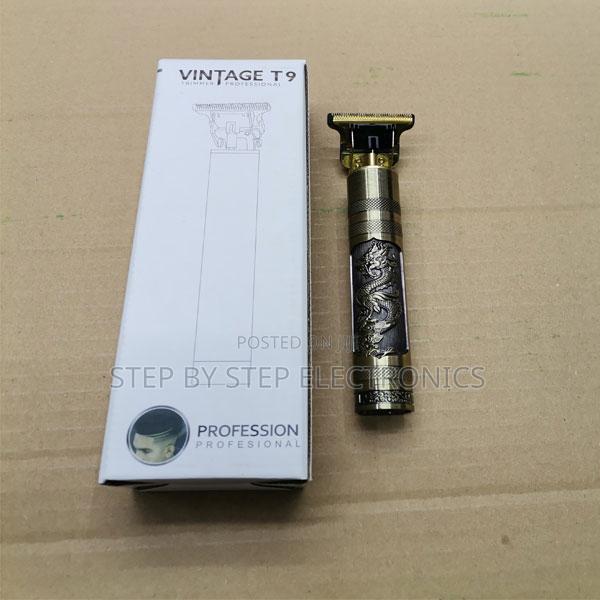 Stainless Steel Blades Vintage T9 Metallic Gold Hair Trimmer