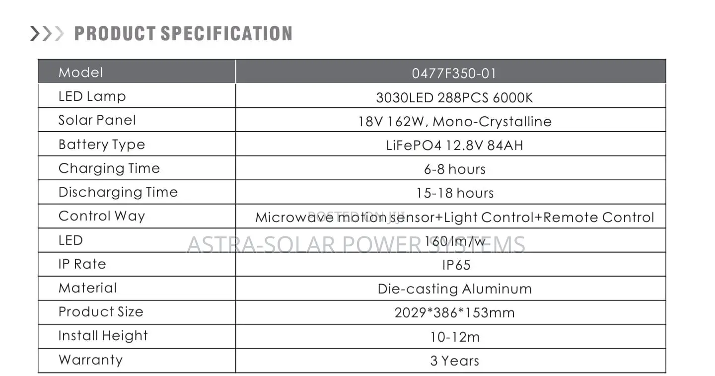 Commercial Solar Street Lights 300w