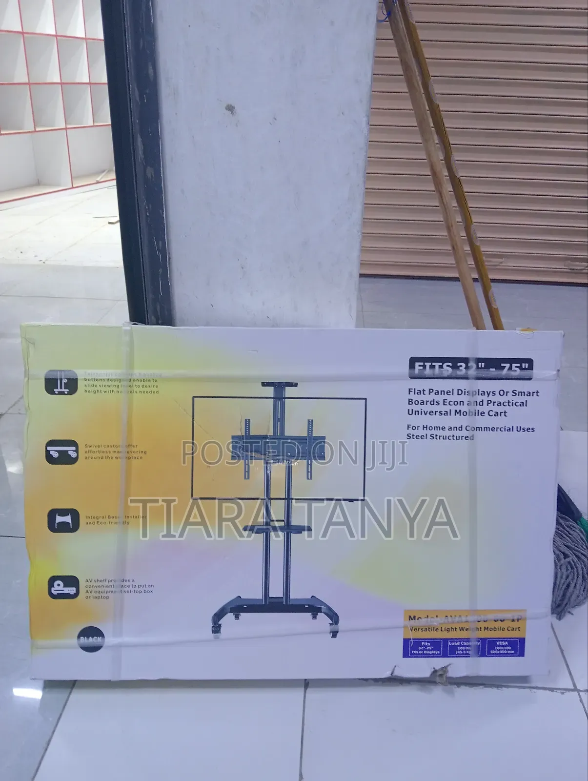 Adjustable Tv Trolley Stand for Size 32" to 75" TVS