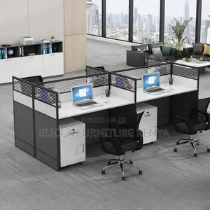 Workstation: Four Seater Wood Stylish Executive Workstation