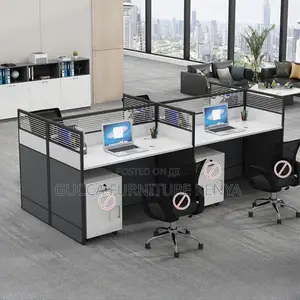 Workstation: Four Seater Wood Stylish Executive Workstation