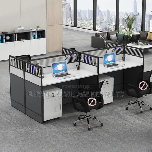 Office Chair:Stylish Quad Executive Wood Workstation Unit