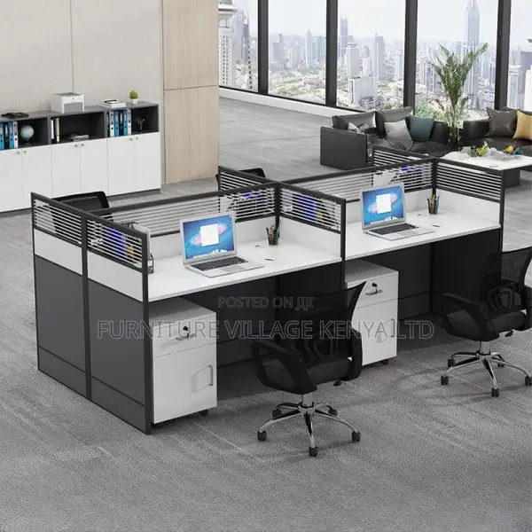 Office Chair:Stylish Quad Executive Wood Workstation Unit