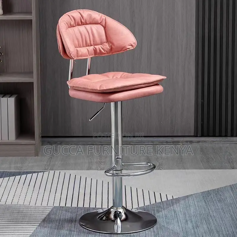 Office Stool: Blush Adjustable Bistro Stool With Oblong Seat