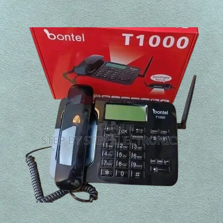 Bontel T1000 Desktop Phone With Dual Sim Slot , Torch