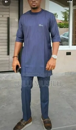 Stipped African Ankara Suit